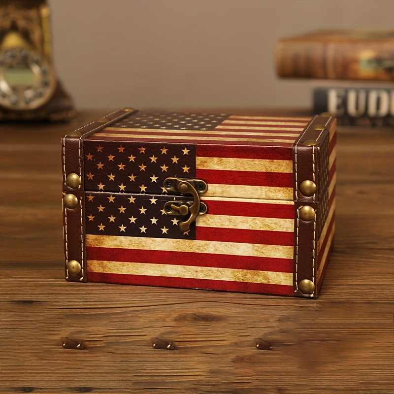 American Flag Inspired Decorative Storage Box - Set of 3 or 1 Box