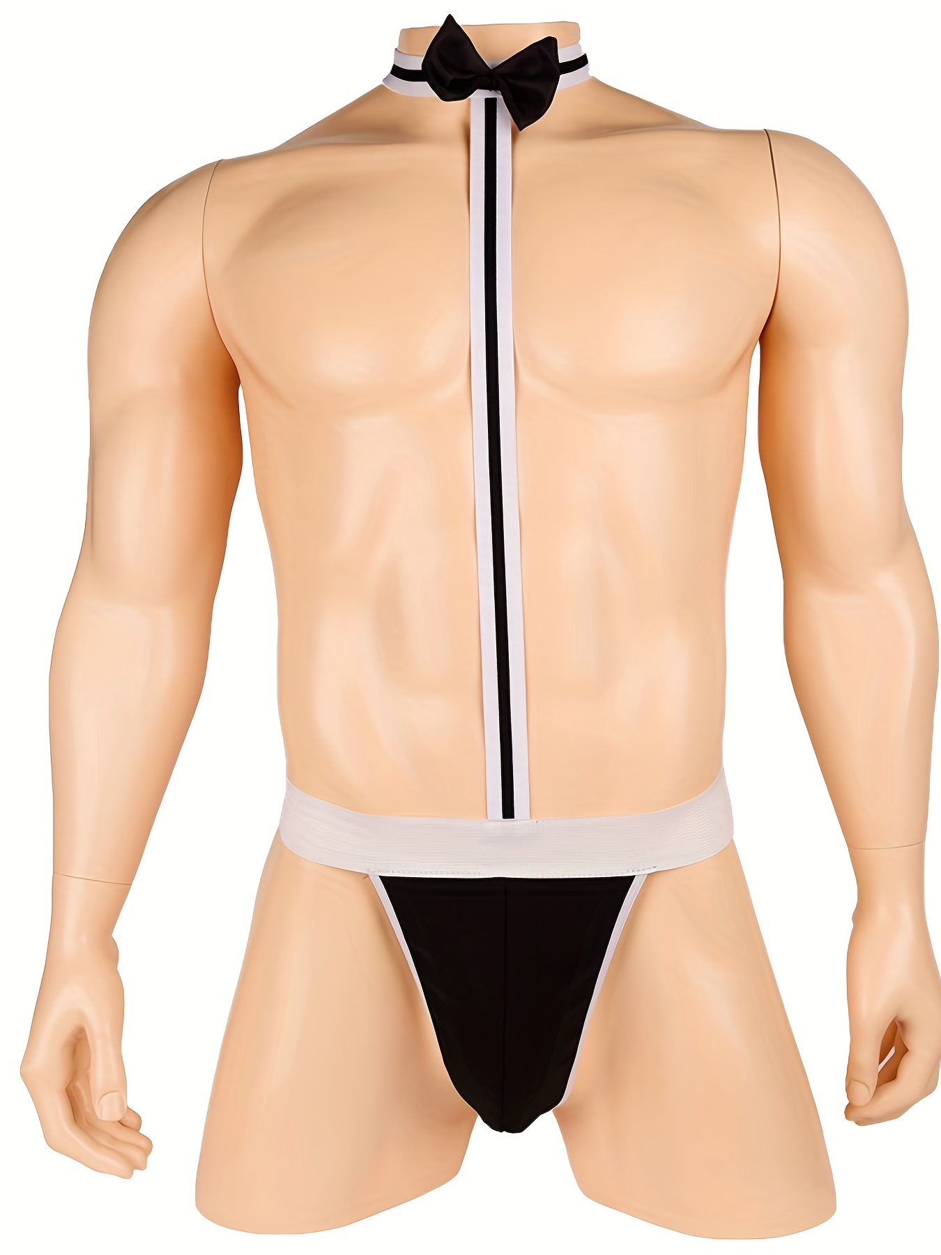 US Sexy Men Waiter Lingerie Set Tuxedo Thong G-String Outfit Underwear  Briefs