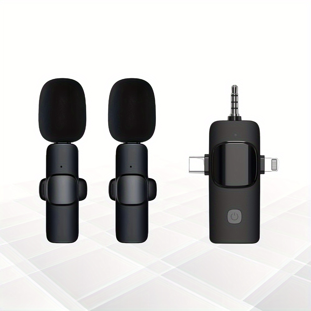 Bomaite Wireless Lavalier Microphone System Q7 Lapel Mic Headset