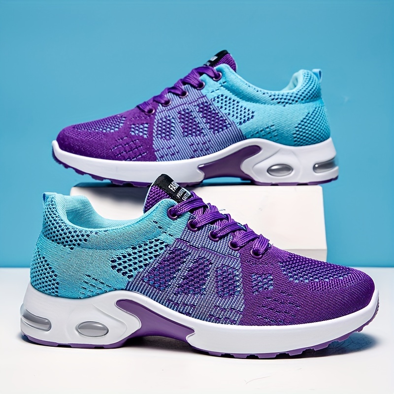 Women's Air Cushion Sports Shoes Comfortable Lace Knitted - Temu