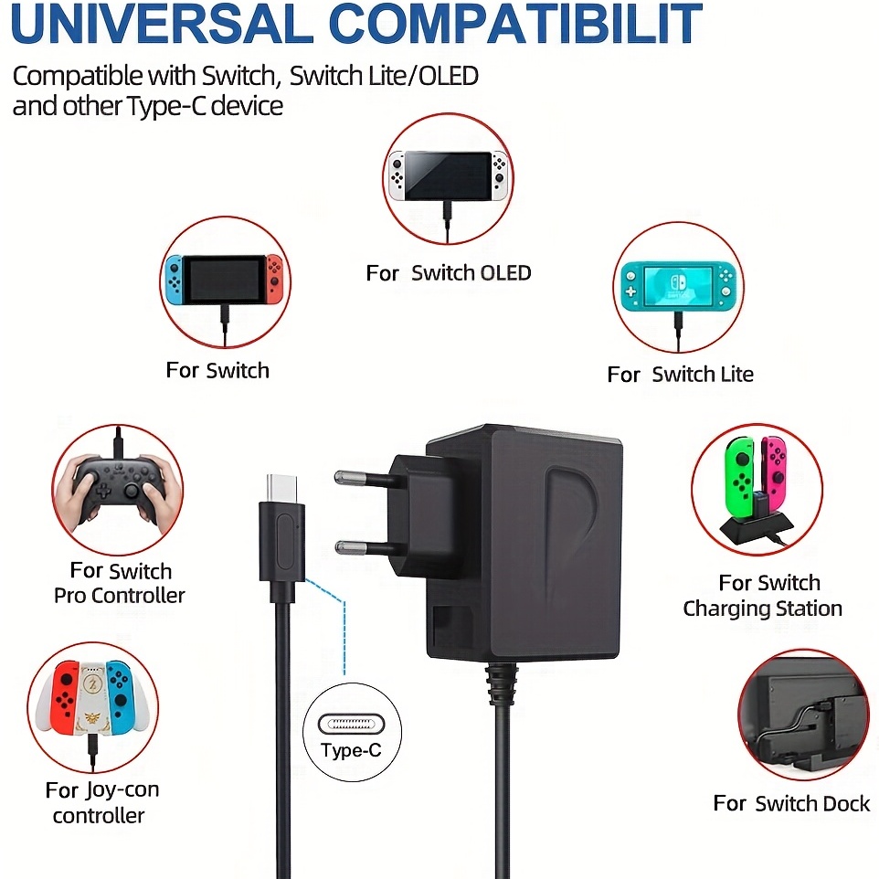 Câble de charge Nintendo - Switch, Switch Lite & Pro Controller - USB  Type-C®4 
