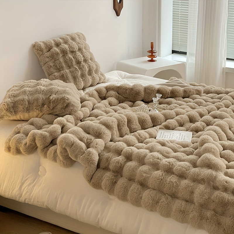 Solid Color Plush Blanket Soft Warm Fluffy Throw Blanket Nap - Temu