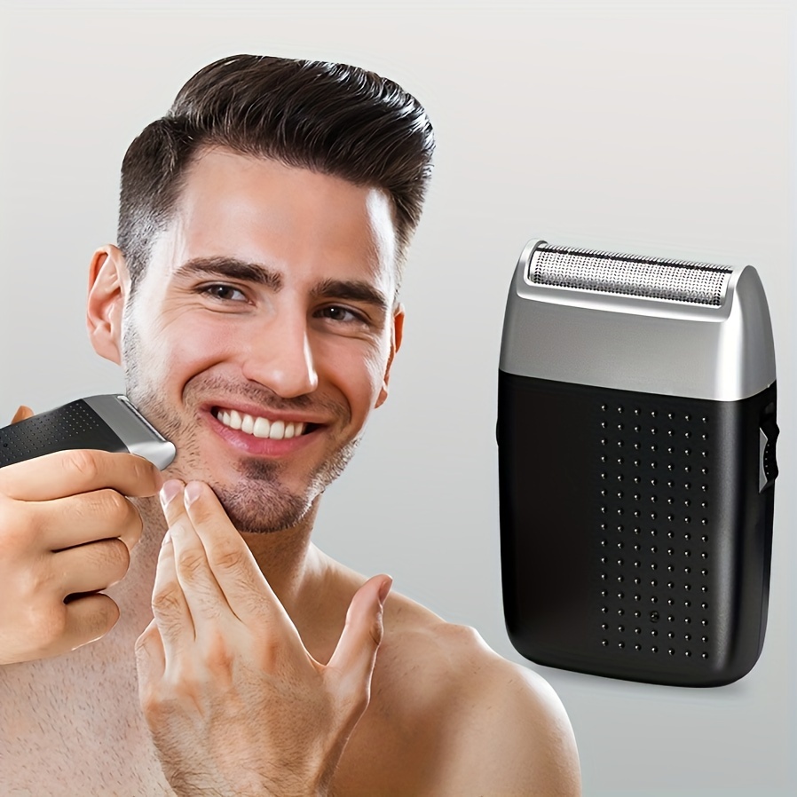Maquina De Afeitar Portatil Electrica Recargable Para Hombre Afeitadora  Barba US 