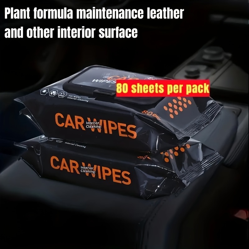 Car Leather Wipes 80PCS Leather Conditioning Wipes Car Cleaning