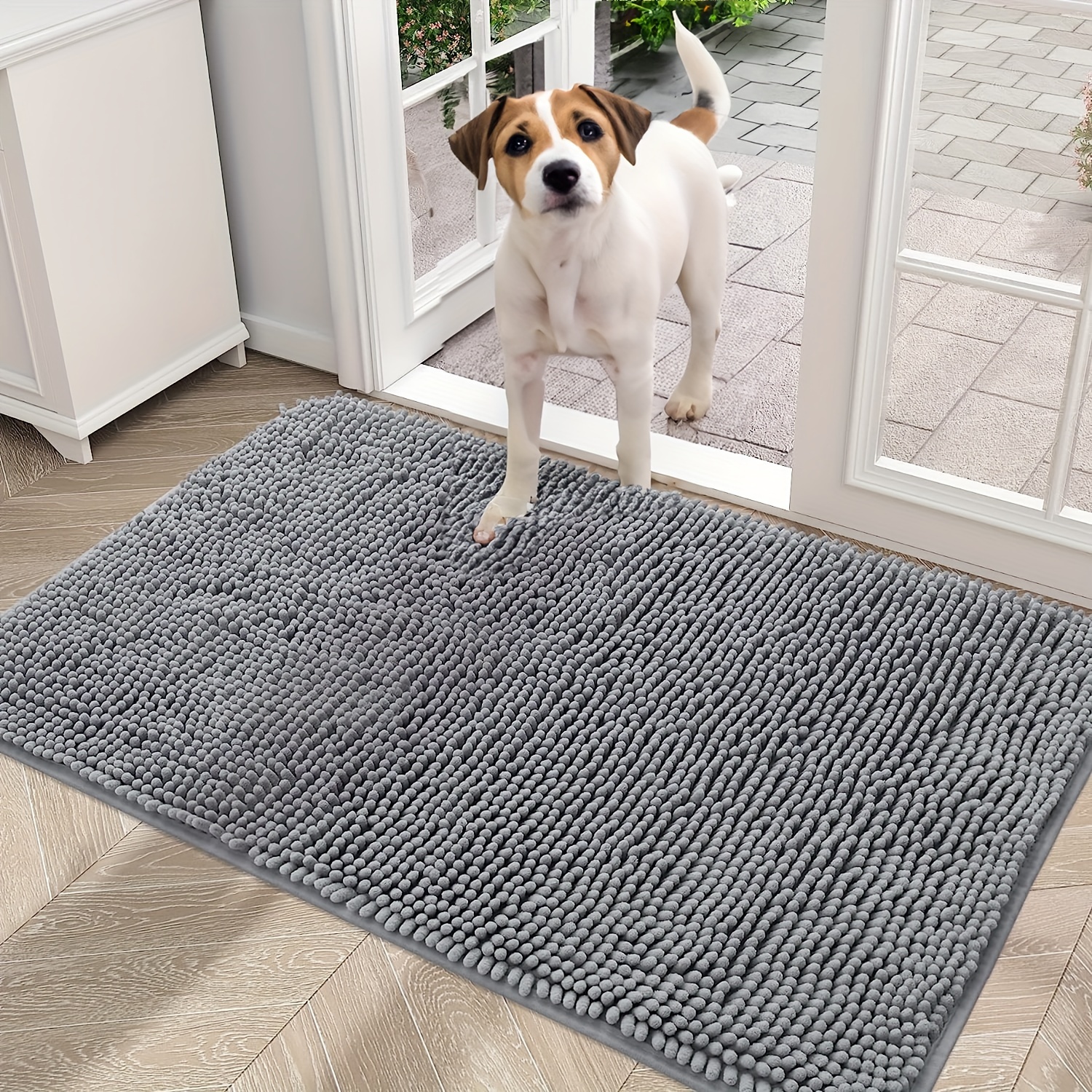 Front Door Mat, Dog Door Mat for Muddy Paws, Absorbs Moisture and Dirt  Rugs, Absorbent Non-Slip Washable Mat, Quick Dry Microfiber, Mud Mat for  Dogs