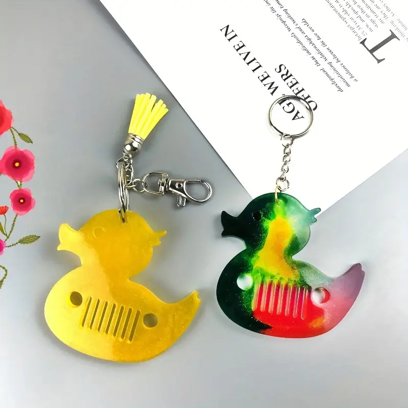 Duck Resin Molds Silicone Resin Ornaments Pendant Molds For Epoxy Resin Diy  Crafts Jewelry Keychain Making - Temu