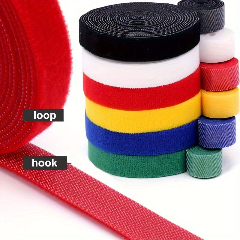 Rouleau de Velcro, bande Velcro double face auto-agrippante et boucle de  fermeture dos à dos à coller sur le câble ruban adhésif pour les activités  de