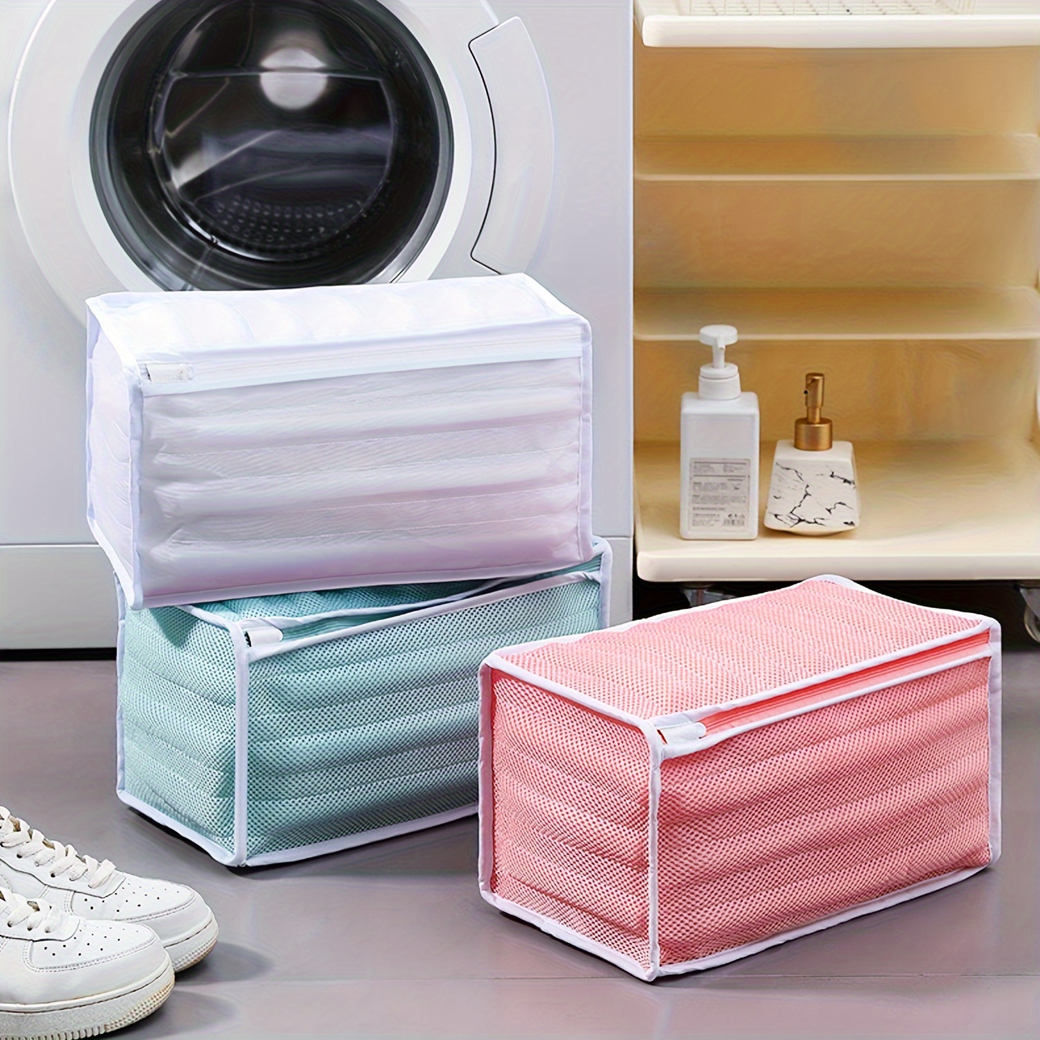 Special Mesh Shoe Washing Bag With Zipper Perfect For - Temu