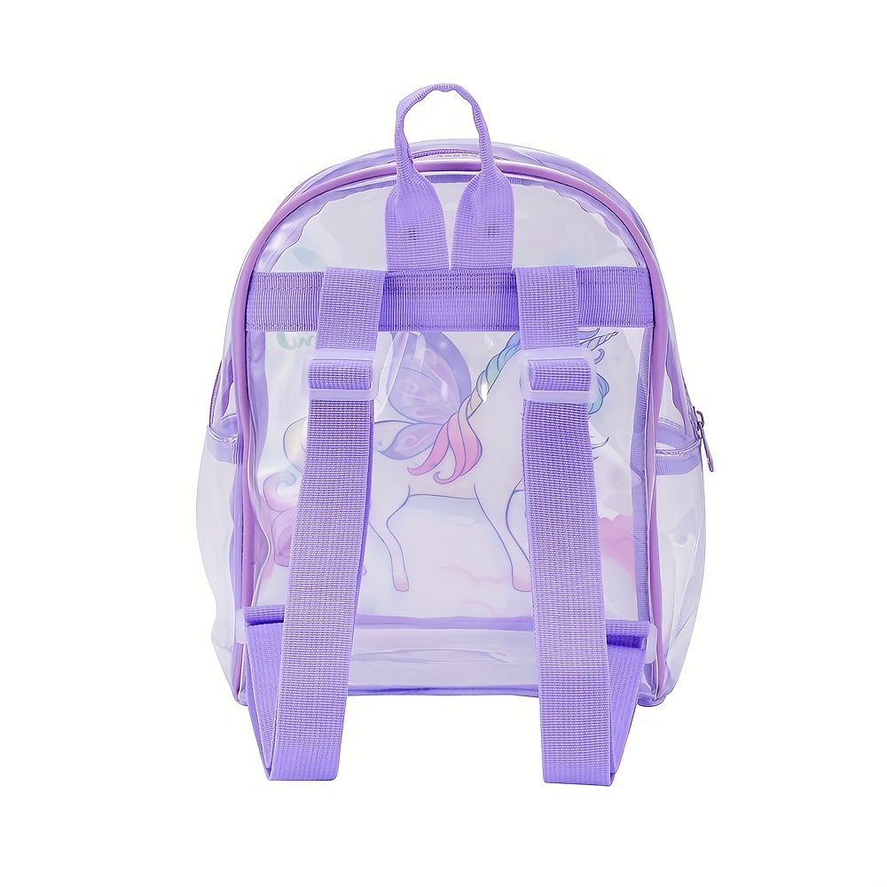 Unicorn PVC Transparent Backpack for Kids