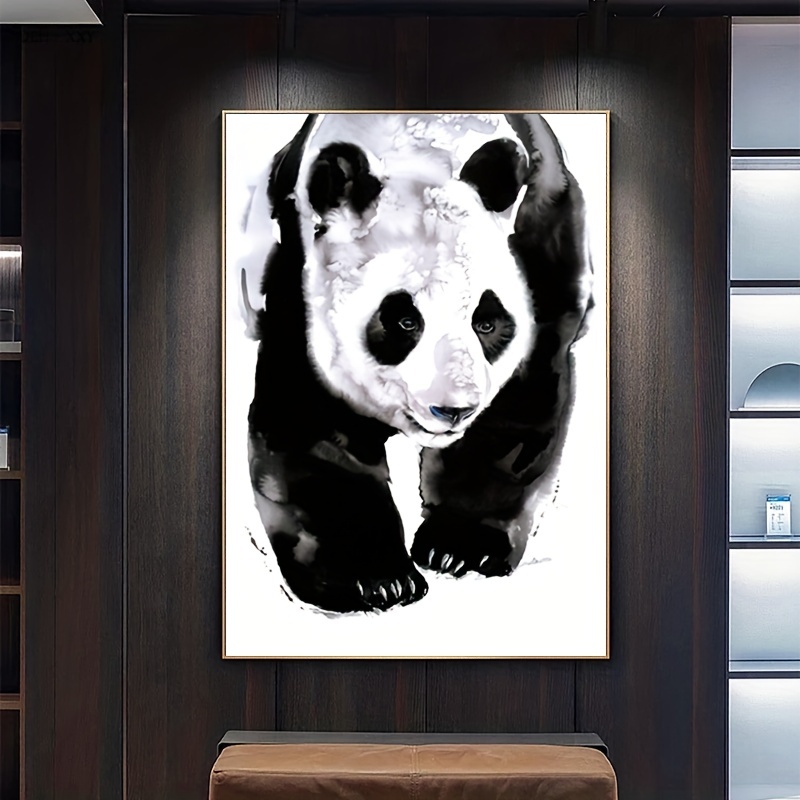 Impressões de arte de parede em tela, desenho fofo de panda