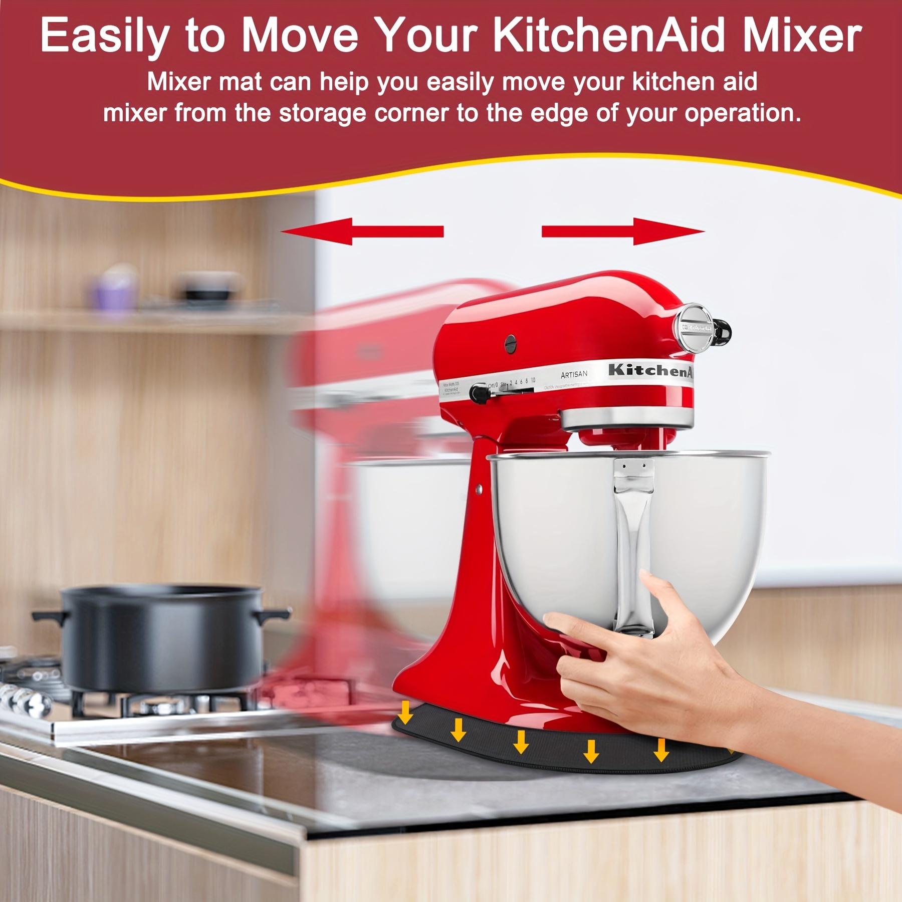 Kitchenaid Mixer Moving Sliding Mat Protect Countertop Mat For Kitchen Aid  Mixer