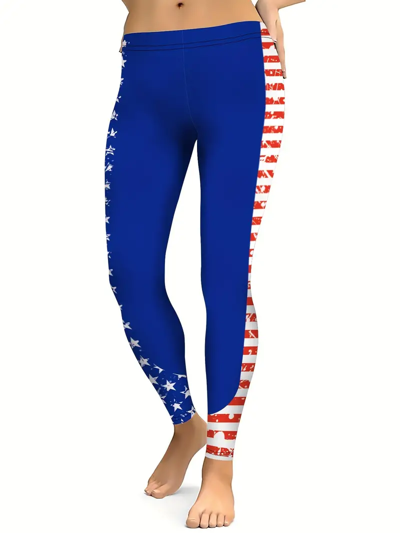 Women's American Flag Yoga Leggings - Look Stylish & Feel Fit in These *  Waist Gym Pants!