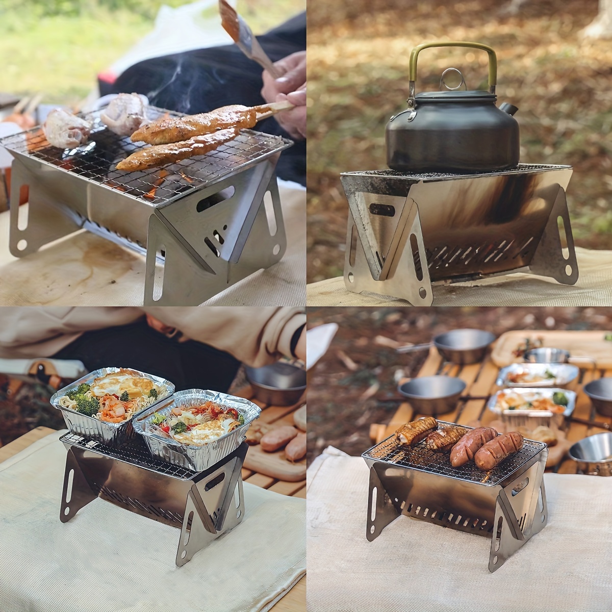 1pc Estufa De Barbacoa Al Aire Libre De Carbón Pequeña - Temu