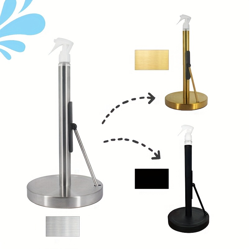 2 in 1 Paper Towel Holder with Spray Bottle Countertop Paper