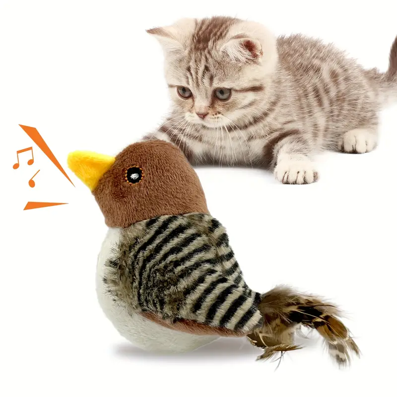 Sparrow Bird Design Pet Plush Toy Chew