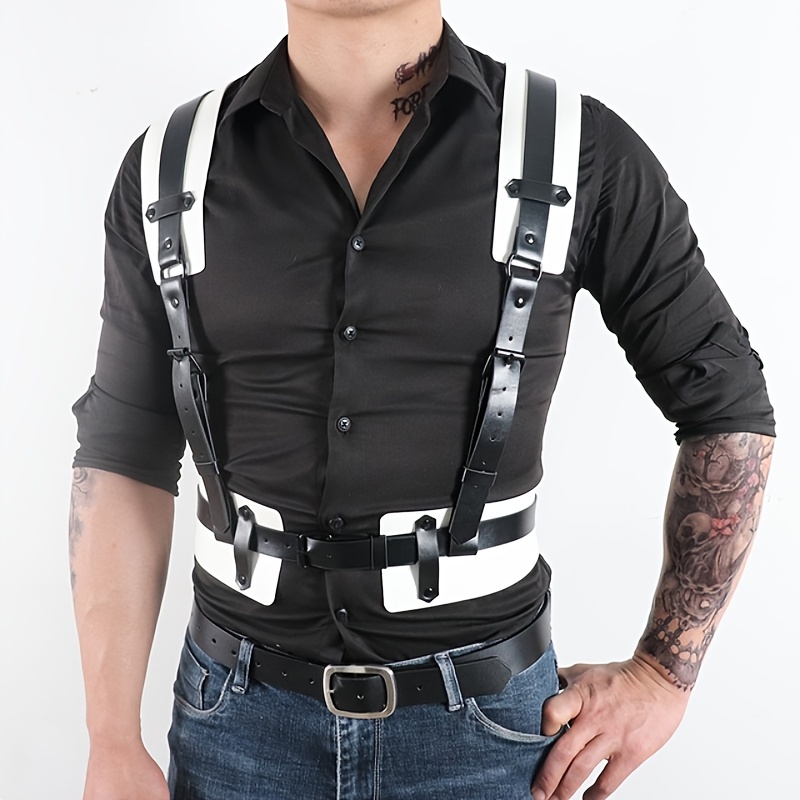 Mens Fashion Harness, Faux Leather Harness