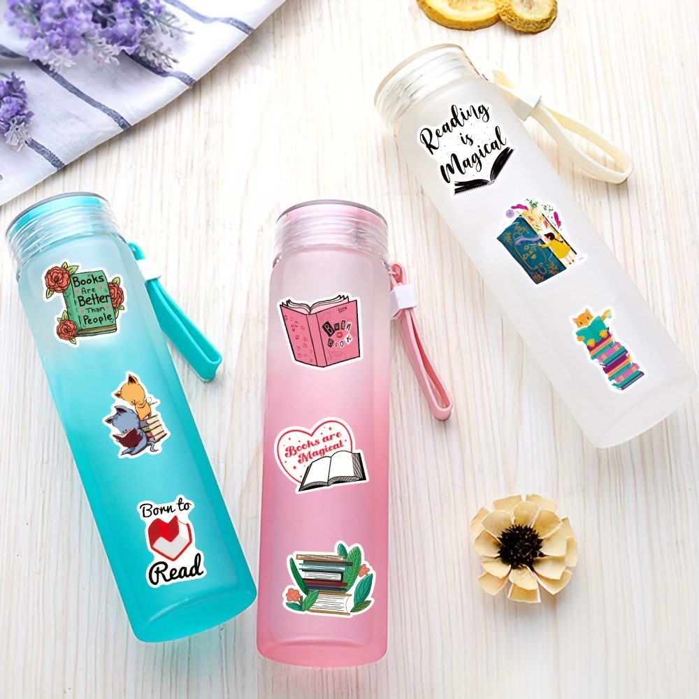 100 Pcs Reading Book Stickers, Bookish Reading Stickers for Water Bottles  Laptop, Book Lovers Gifts Accessories, Cute Decorations for Kids Teens