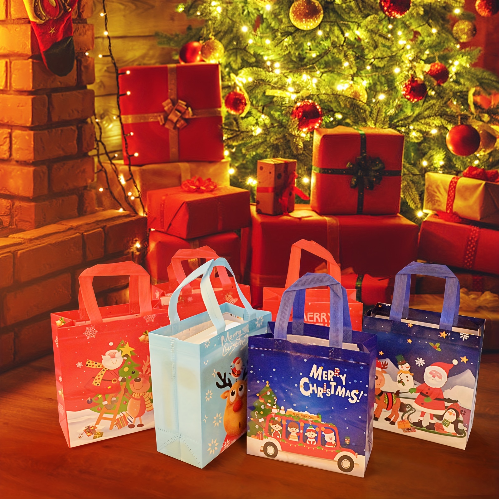 6 Pack Jumbo Christmas Gift Wrapping Bags for Oversized Holiday