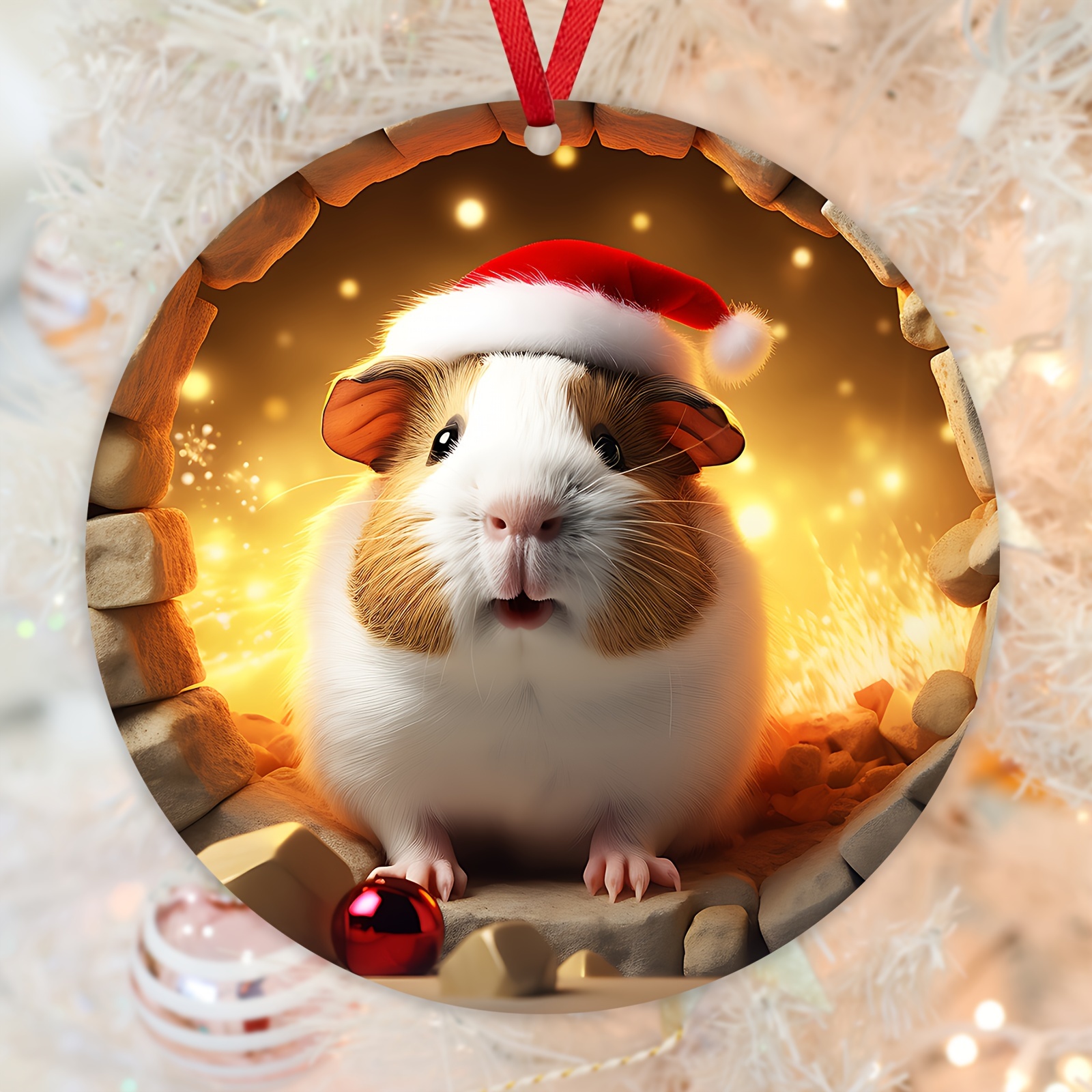  9PCS Christmas Guinea Pig Felt Ornaments Santa Hamster Hanging  Decorations for Christmas Supplies Cute Xmas Ornaments Party Supplies Wall  Decor Gifts for Kids Toddlers : Toys & Games