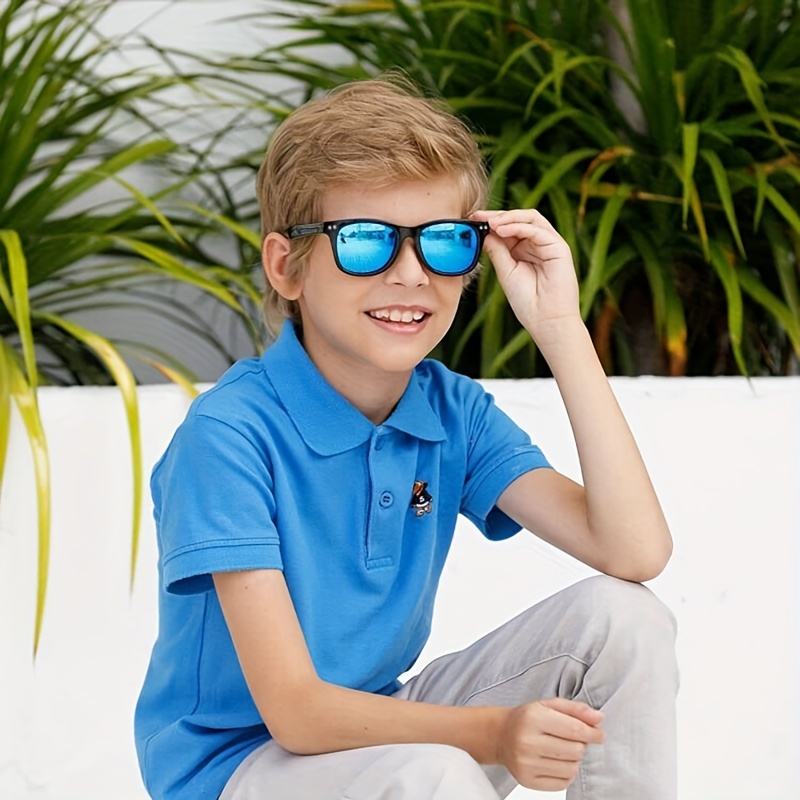 Kids Polarized Sunglasses Uv400 With Strap - Lightweight Tr90 Frame For Boys  & Girls