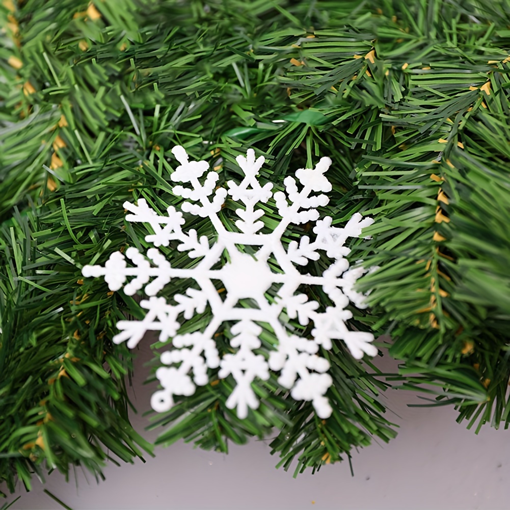 Christmas Decorations Snowflakes Plastic Snowflakes Holiday Decorations  Window Accessories*12pcs