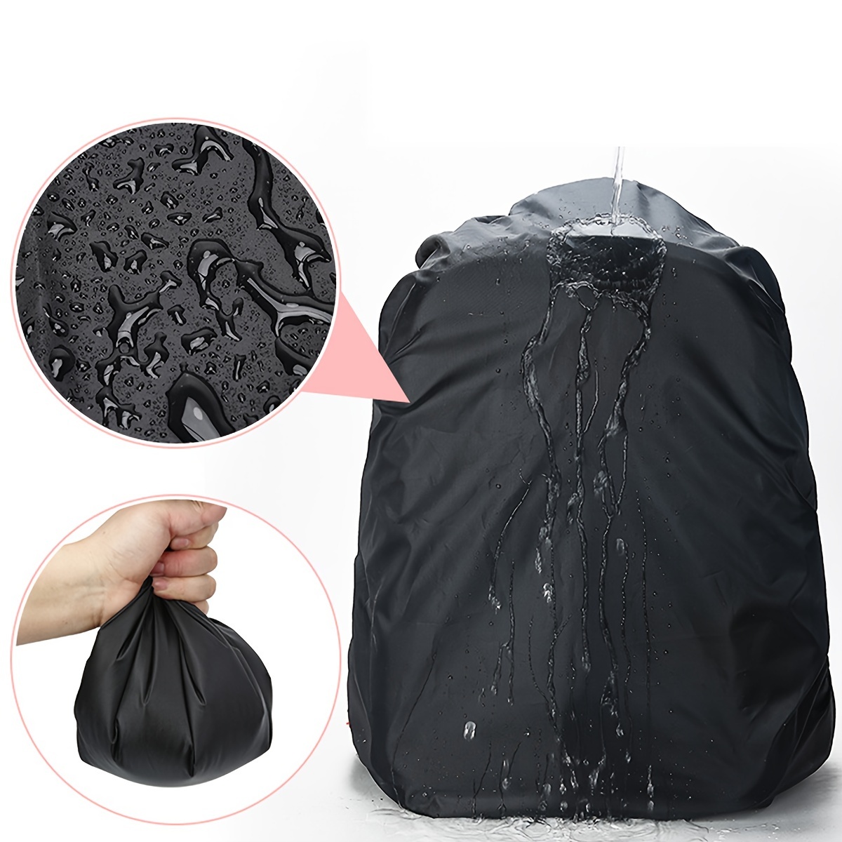 Frelaxy Funda impermeable para mochila, triple impermeabilización mejorada,  correa antideslizante con hebilla cruzada, portátil, para senderismo