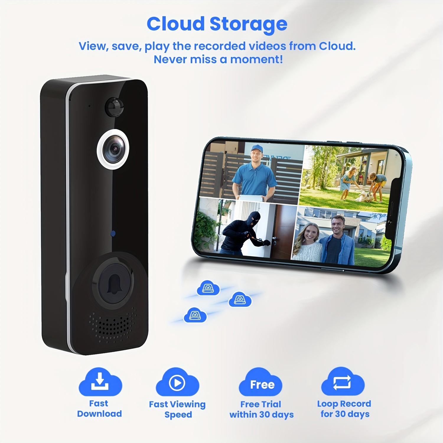 Cámara Timbre Inalámbrico Smart Wifi Video Doorbell Chime - Temu