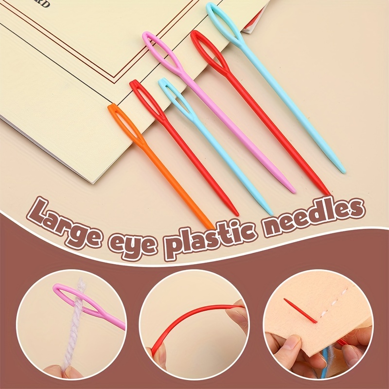 IMZAY 180 marcadores de puntada, 12 colores para tejer ganchillo, clip de  aguja con 2 agujas de plástico de tamaño 6 y contador de agujas de ojo