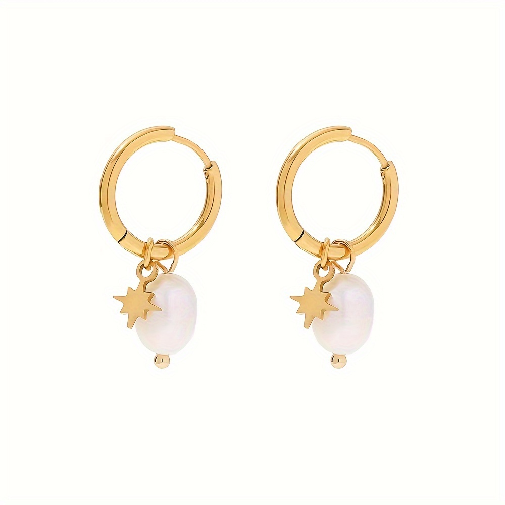 Boucles D'oreilles Pendantes étoiles Plaqué Or - Acier Inoxydable - Neuf Avec étiquettes - Cadeau Femme