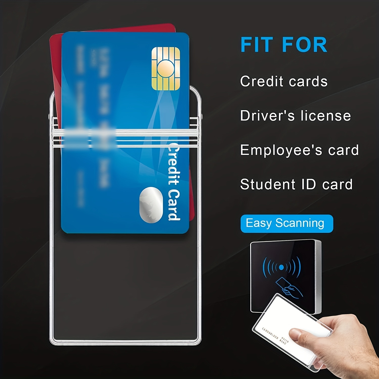 10pcs Waterproof Transparent Card Holder Plastic Protector Case Business Bus Bank Credit Card Protector ID Card Badge Holders