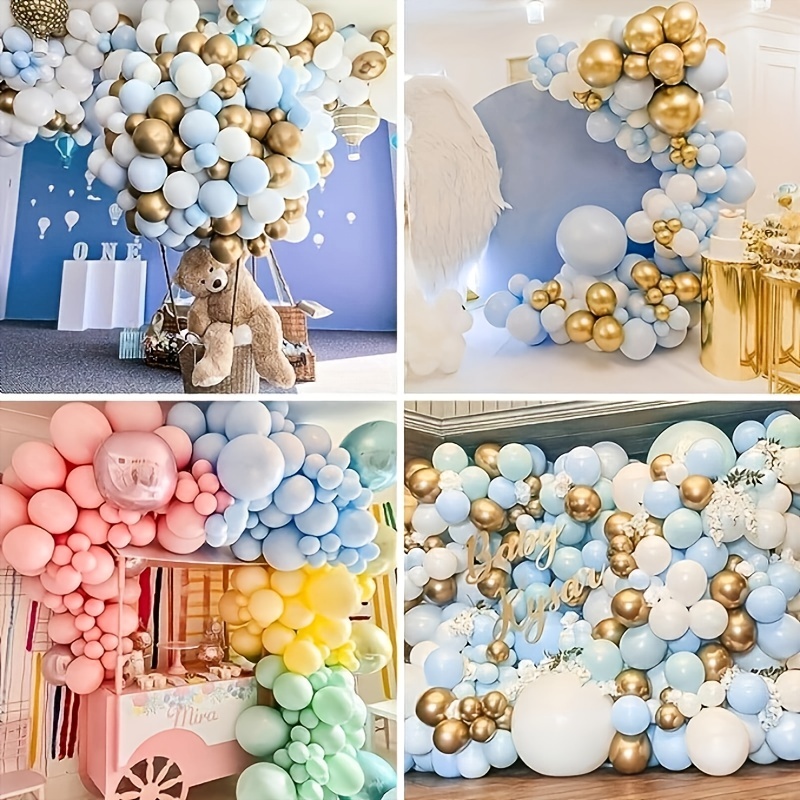 50/132 Pezzi Palloncini Azzurri Di Dimensioni Diverse 18 12 10 5 Pollici  Per Arco Di Ghirlande, Palloncini Blu Per Festa Di Compleanno, Nascita,  Baby Shower, Decorazione Per Feste A Tema Cielo Azzurro