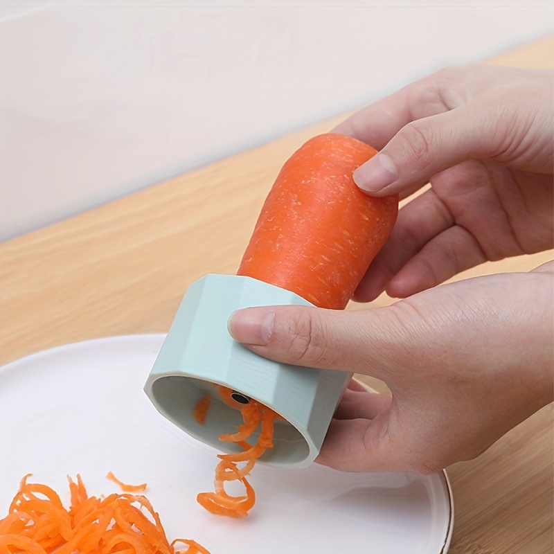 1pc PP Vegetable Spiral Cutter, Creative Orange Hexagon Shaped