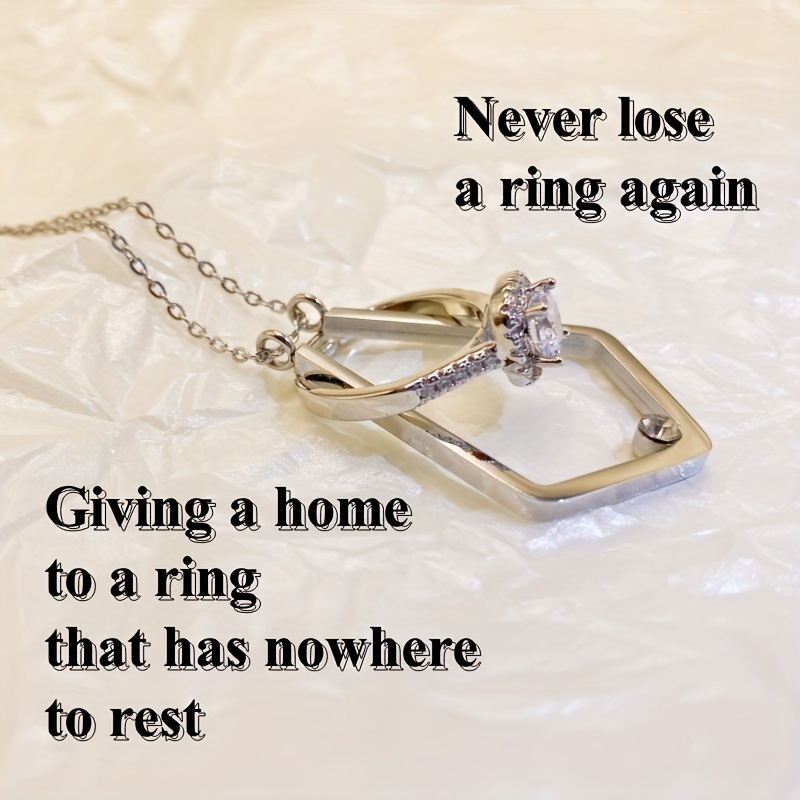 Geometric Ring Protector Necklace