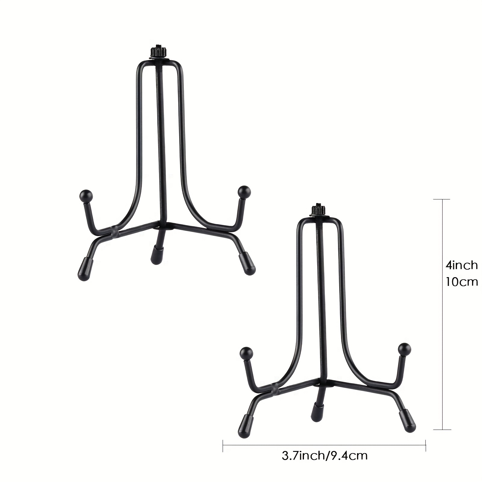 2pcs Plate Holder Plate Stands for Display Silver Iron Display