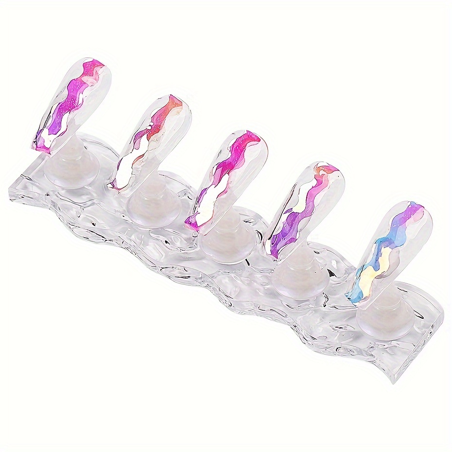 

1pc Nail Practice Stand Holder, Nail Practice Nail Design Finger Practical Holder For Nail Salon