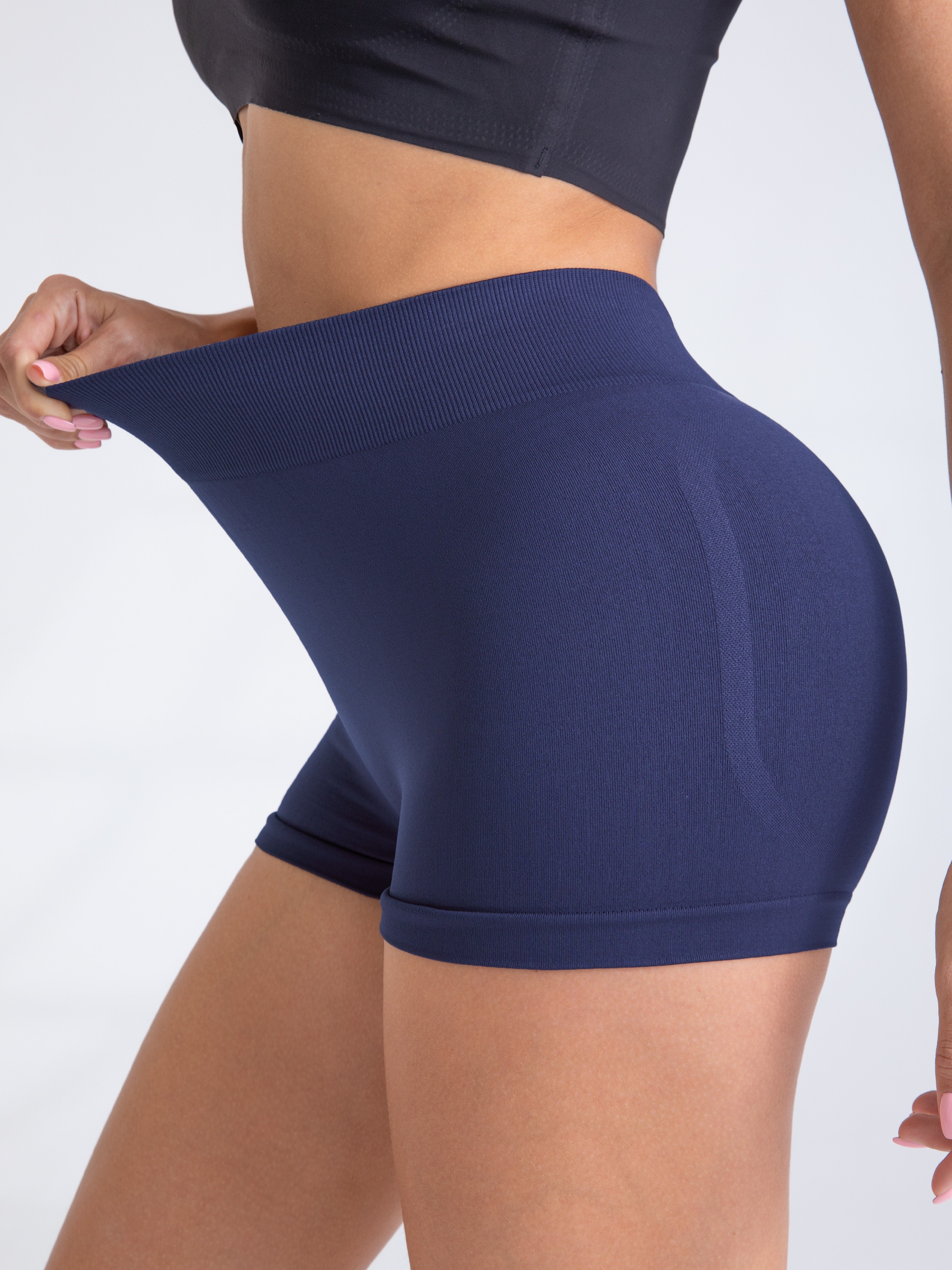 Pantalones cortos deportivos de LICRA sin costuras para mujer