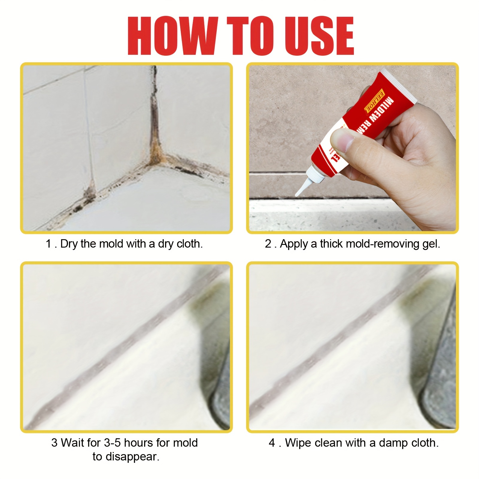 Multifunctional Tile Mold Remover Toilet Kitchen Wall - Temu