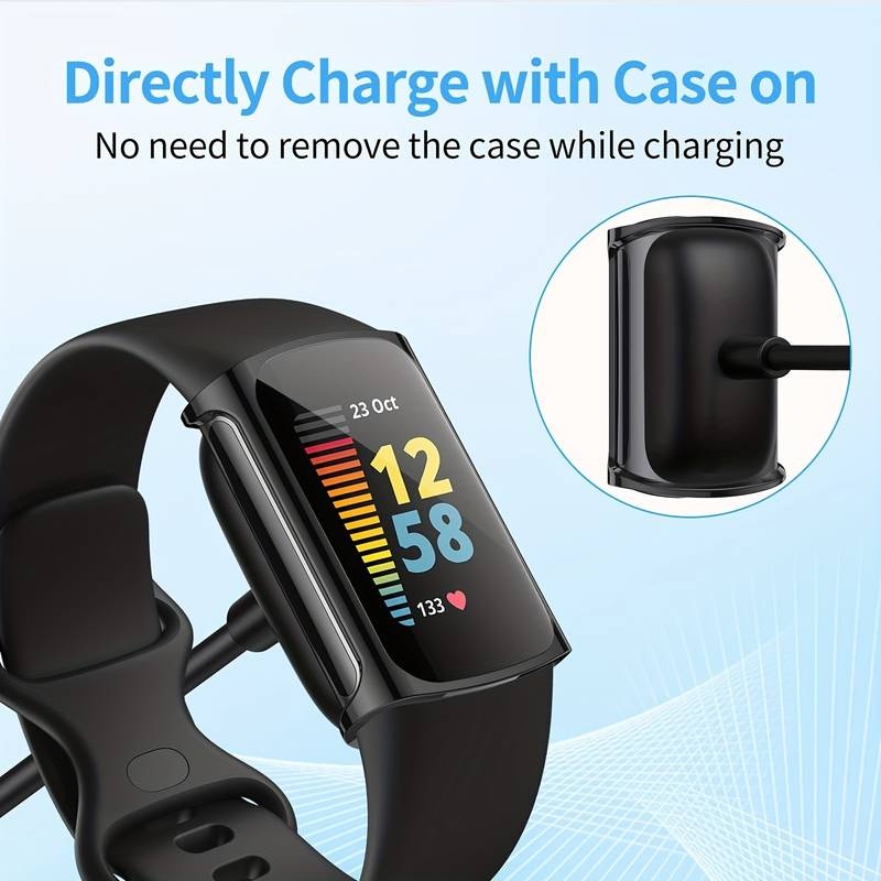 TPU Full Cover Case With Screen Protector For Fitbit Charge 4 / Charge 3 – Transparent