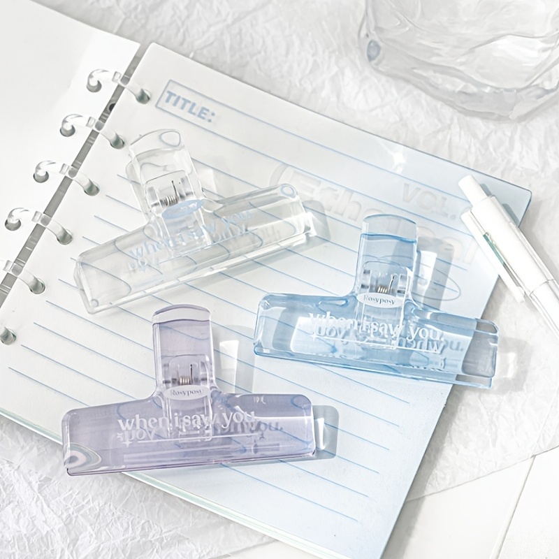 Transparent Airy Acrylic Journal Clip Good looking And Clear - Temu