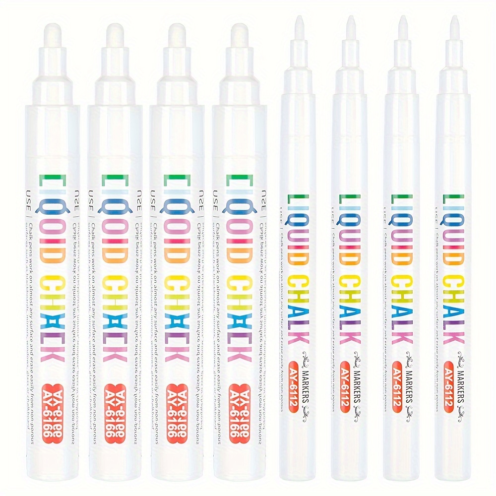 White Dry Erase Chalk Markers Liquid White Chalk Markers - Temu
