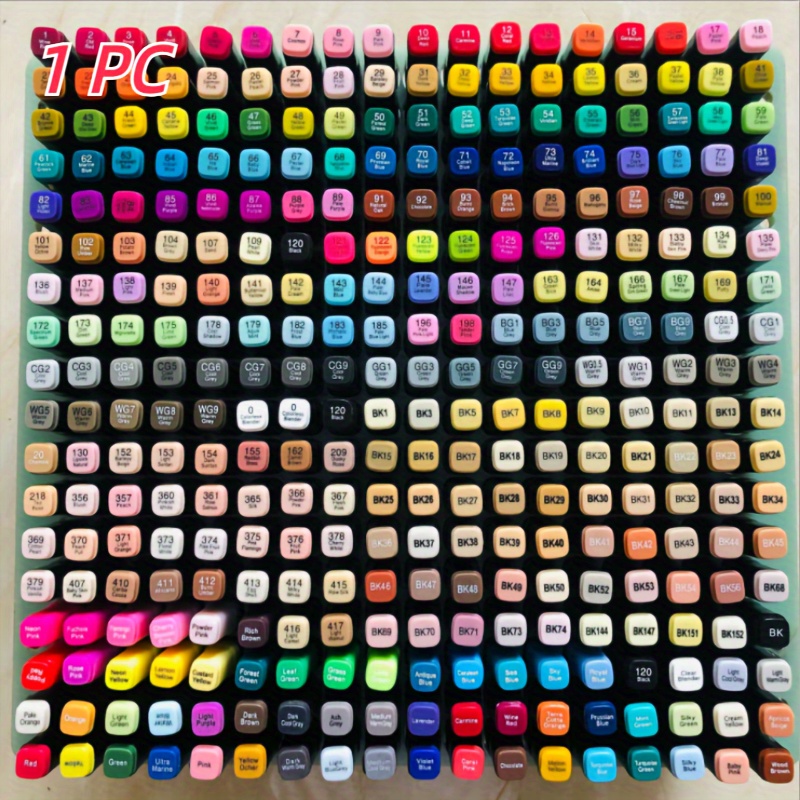 Tommax Marcadores de alcohol de doble punta de 262 colores, juego de  marcadores de boceto para niños y adultos, artistas, pintura, colorear,  bocetos y