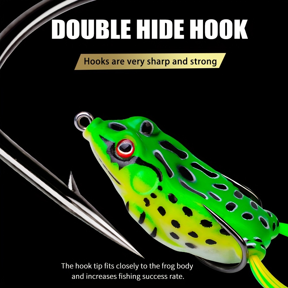 5pcs Frog Fishing Lures: Catch Bass, Saltwater & Freshwater Fish With Sharp  Hooks!