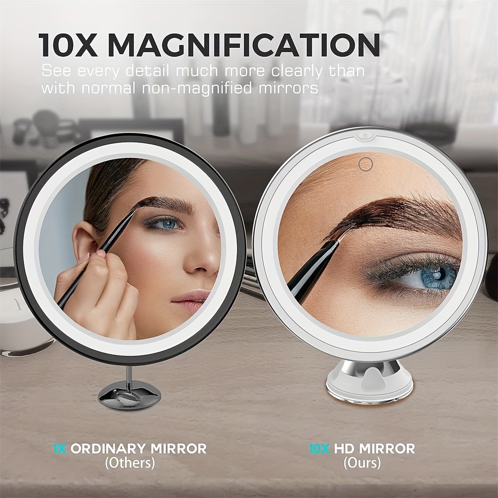  SOGT Flexible Mirror Gooseneck Magnifying Mirror Suction Cup  Wide Application for Travel : Beauty & Personal Care