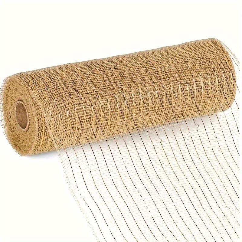 Deco Mesh Ribbon Each Roll Poly Mesh Metallic Foil Ribbon - Temu