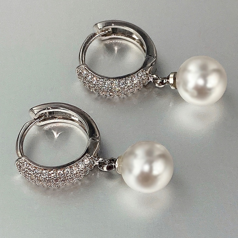 Vintage Elegant Freshwater Pearl Drop Earring 925 Silver - Temu Canada