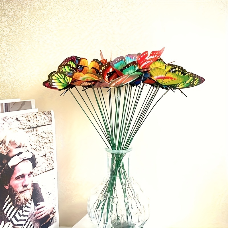 6 Piezas Decoración Artificial De Mariposas Para Arreglos Florales Del  Jardín, Tema De Bosque, Moda de Mujer