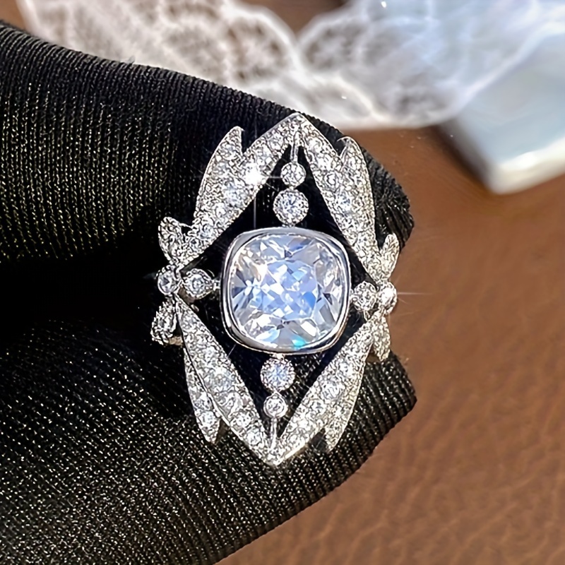 Dragonfly Ring Paved Shining Zirconia Anniversary Gift