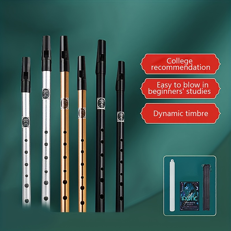 Irish Whistle Traditional Tin Penny Whistle 6 Holes Flute Wind Music  Instrument for Beginners Intermediates & Experts- Key of D 