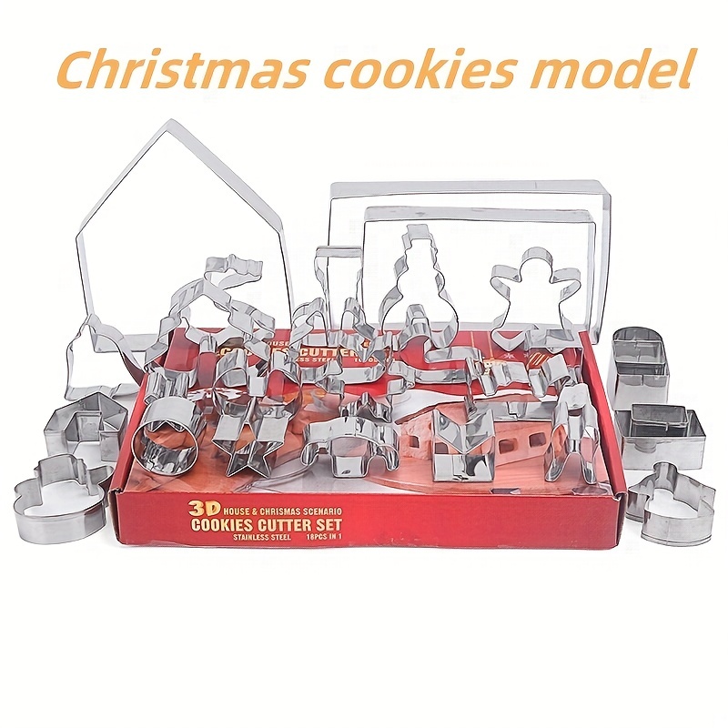 Christmas Gingerbread House Cookie Cutter Set Fondant Cookie - Temu