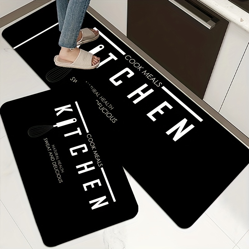 2Pcs Kitchen Floor Mats Waterproof Non-slip Dirt-resistant Foot Mats  Household Mats Entry Door Door Mats Carpet Long Strips - AliExpress